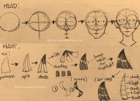 Learn to draw this kind of artstyle (semi-realism) in Front View! originated artstyle by yours truly (Lenie Pabelonia). Hair Reference Front View, Reference Front View, Monster Base, View Drawing, Human Figure Sketches, Semi Realism, Easy Love Drawings, Body Reference Drawing, Art Tools Drawing