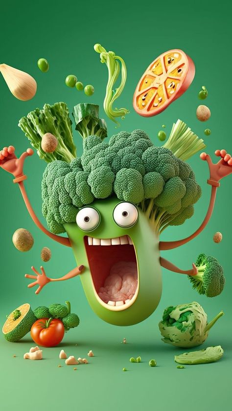 Veggie Art, Android Wallpaper Art, Funny Fruit, Iphone Wallpaper Hd Nature, Strange Things, Cute Doodle Art, Funny Art, Cute Doodles, Cute Food