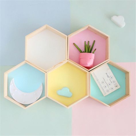 White hexagon tiles