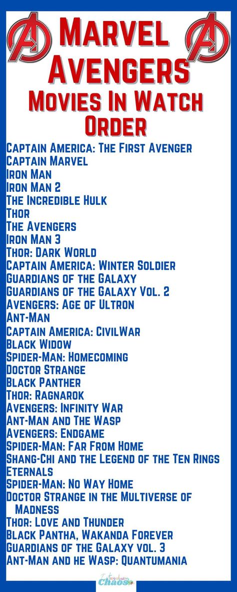 Marvel Avengers Movies in Watch Order Xmen Movies In Order, Marvel Movie Timeline, Wasp Avengers, Marvel Cinematic Universe Timeline, All Marvel Movies, Marvel Movies In Order, Best Marvel Movies, Xmen Movie, All Avengers