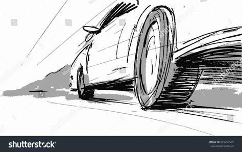 Car speeding wheel Vector sketch illustration for advertise, insurance company, storyboard, project #Ad , #ad, #Vector#sketch#wheel#Car Car Angles Drawing, Inside Car Drawing Reference, Driving Car Drawing, Car Drawing Reference, Driving Drawing, Drive Drawing, Speeding Car, Car Drawing Pencil, Car Reference