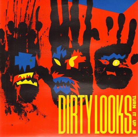 Barney Bubbles – Sleeve artwork for Dirty Looks album Turn It Up, 1981 Barney Bubbles, Personal Investigation, Vinyl Covers, Logo Type, Cats Artists, Paper Designs, Communication Design, Vinyl Cover, Rock Style