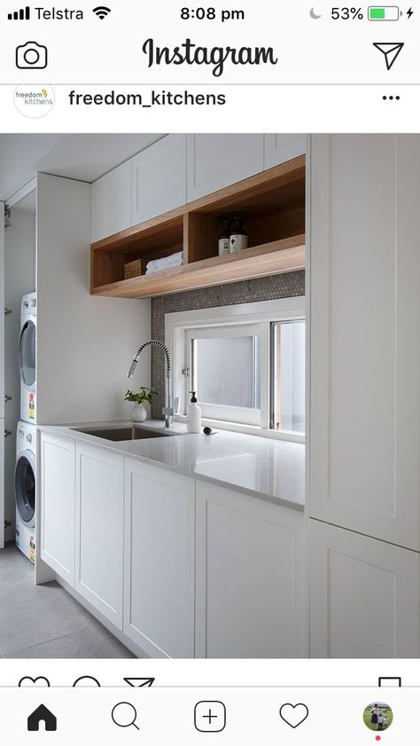 Laundry Nook, Laundry Room Storage Shelves, Pantry Laundry, Room Storage Diy, Laundry Room Renovation, Laundry Design, Modern Laundry Rooms, Laundry Room Inspiration, Small Laundry Rooms