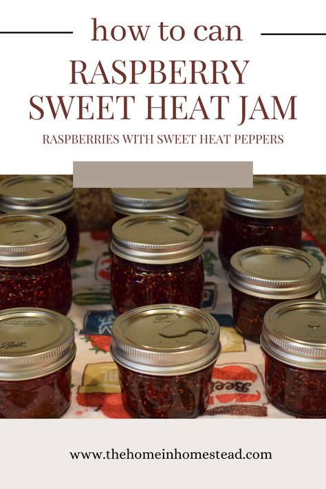 Raspberry Sweet Heat Jam Raspberry Jalapeno Jam, Canning Rack, Jalapeno Jam, Can Jam, Stainless Steel Measuring Cups, Water Bath Canning, Pressure Canner, Sweet Heat, Batter Bowl