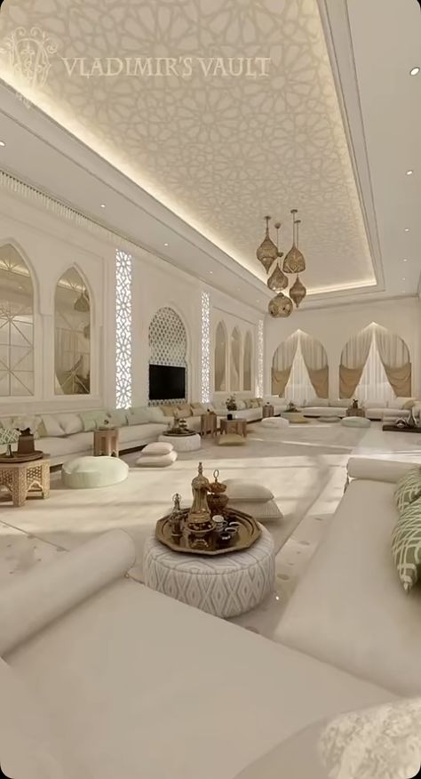 Arabic Living Room, Arabic Interior Design, Luxury Mansions Interior, Home Decor Cozy, Elegant Living Room Design, Luxury House Interior Design, Home Decor Ideas Living Room, Home Decoration Ideas, Mansion Interior