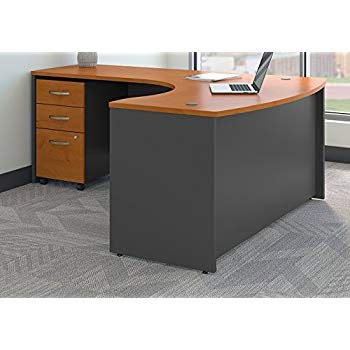 Computer Table Ideas, Front Desk Design, L Shaped Executive Desk, Executive Desks, L Desk, Office Table Design, Mobile Pedestal, Shaped Desk, Commercial Office Furniture