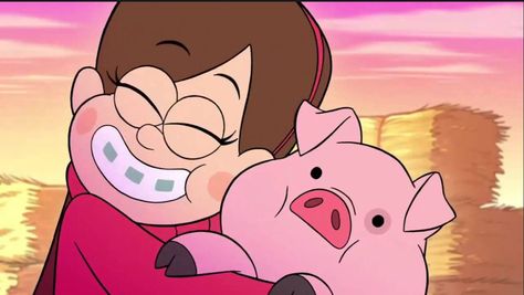 Mabel and Waddles Mabel And Waddles, Fall Desktop Backgrounds, Gravity Falls Poster, Cartoon Screenshots, Monster Falls, Gravity Falls Characters, Peridot Steven Universe, Pig Wallpaper, Desenhos Gravity Falls