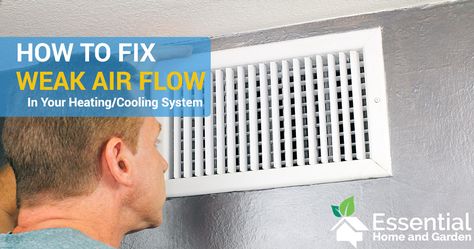 We'll go over the 6 most common causes of no or low air coming out of vents in one room and how to increase airflow in the air ducts that are affected. Ceiling Vents, Air Return, Air Ducts, Home Ac, Air Supply, How To Get Better, Air Duct, Hvac System, Air Vent