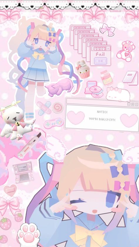 #kangel #nso #ngo #wallpaper #needygirloverdose Kangel Nso, Pink Wallpaper Kawaii, Swag Wallpaper, Pink Wallpaper Girly, Cute Mobile Wallpapers, Paper Dolls Diy, Cute Headers, Planets Art, Yami Kawaii