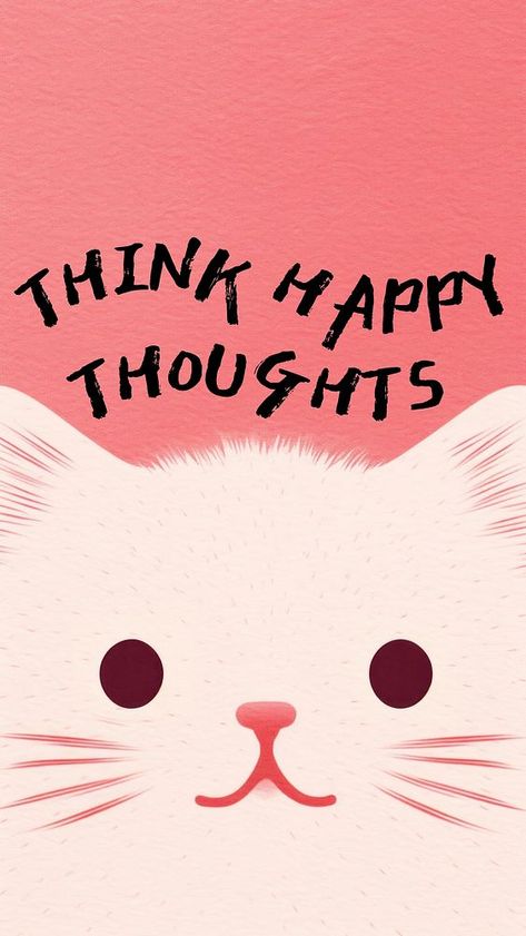 How To Think Positive Thoughts, Cute Cat Wallpaper Iphone, Cat Thoughts, Cat Wallpaper Iphone, Thoughts Instagram, Thought Wallpaper, Think Positive Thoughts, Collage Images, Iphone Wallpaper Cat