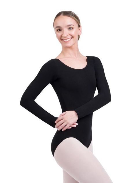 Capezio long sleeve leotard CC450 | Pink & Black dance shop Ballet Legs, Black Pants Outfit, Ballet Leotards, Long Sleeve Leotard, Dance Classes, Ballroom Dance Dresses, Leotards Ballet, Dance Leotards, Pink Kids