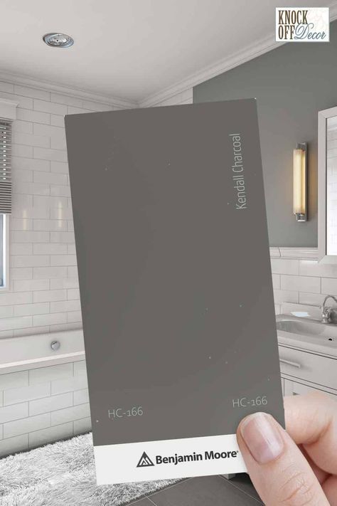 Kendall Benjamin Moore Charcoal, Kendall Charcoal Doors, Kendall Charcoal Powder Room, Bm Kendall Charcoal Cabinets, Kendall Charcoal Benjamin Moore Bedroom, Bm Kendall Charcoal, Benjamin Moore Brown, Kendall Charcoal Benjamin Moore, Benjamin Moore Kendall Charcoal