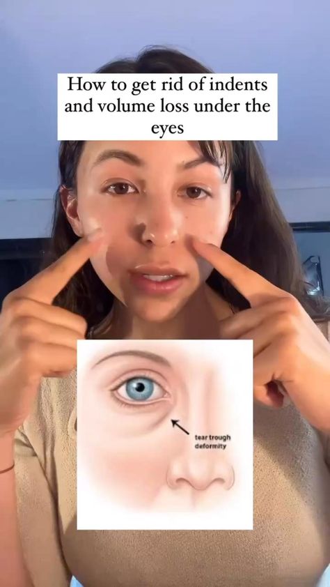 Eye Hollows, Face Massage Tutorial, Massage Tutorial, Facial Massage Steps, Under Eye Hollows, Face Massage Anti Aging, Facial Massage Techniques, Facial Exercise, Face Massage Techniques