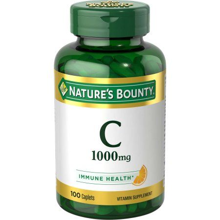 Nature's Bounty Pure Vitamin C Caplets, 1000 Mg, 100 Ct, Multicolor Vitamin C Pills, Vitamin C Tablets, Chewable Vitamins, Vitamin C Supplement, Health Vitamins, Nature's Bounty, Immune Support, Immune Health, Vitamin Supplements