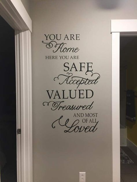 Entrance Wall Art Ideas, Stair Decals, Wooden Carved Signs, Family Room Walls, Home Entrance, Future Apartment Decor, Living Room Design Inspiration, Home Entrance Decor, Prayer Room