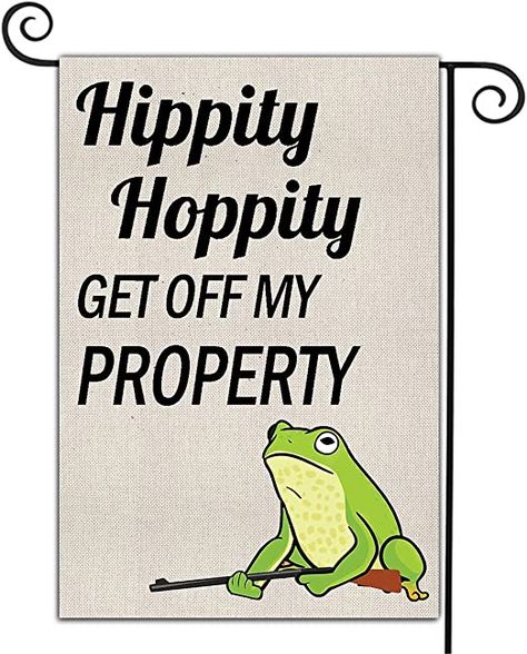 Amazon.com : Welcome Garden Flags Courtyards Double Sided Home Decor Yard Flag Hippity Hoppity Get Off My Property Garden Flag Personalized Seasonal Outdoor Indoor Banner Holiday Burlap Flag 12.5 x 18 Inch : Patio, Lawn & Garden Get Off My Property, Garden Flags Ideas, Indoor Banner, Burlap Flag, My Property, Hippity Hoppity, Get Off Me, Yard Flags, Outdoor Indoor