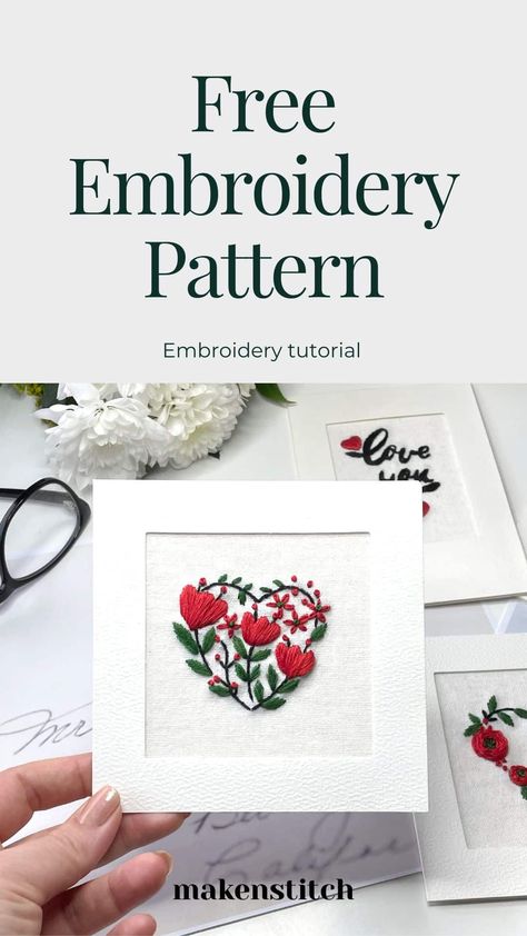 Personalize your Valentine's Day with an embroidered heart card. Follow our simple steps for a charming touch beyond tradition. How To Embroider Hearts, Valentine’s Day Embroidery, Heart Embroidery Patterns, Valentines Day Embroidery, Valentines Embroidery Designs, Embroidered Cards, Valentine Embroidery, Embroidery Hearts, Valentine Activities