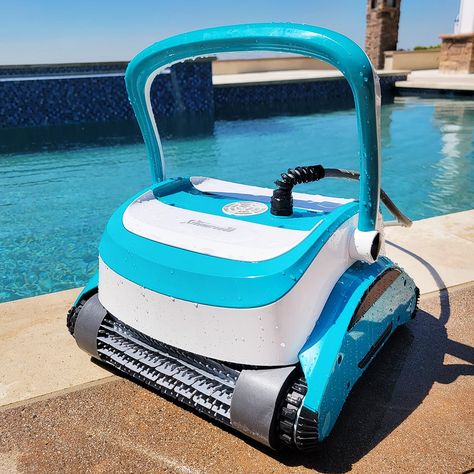 Meet your pool's new best friend: the Robotic Cleaner! 🤖 Dive into hassle-free maintenance as this underwater marvel takes charge, effortlessly navigating every nook and cranny of your pool – no supervision needed! 🏊‍♂️ With powerful dual scrubbing brushes and triple 24-volt DC motors, it's a dirt-fighting force to be reckoned with! 💪 In just 2 hours, say goodbye to tough dirt and debris on your pool floor, walls, and waterline. ✨ But wait, there's more! This high-tech cleaner is a powerhou... Vinyl Pools Inground, Pool Vacuum Cleaner, Vinyl Pool, Robotic Pool Cleaner, Pool Vacuum, Robot Cleaner, Swimming Pools Inground, Pool Cleaner, Pool Filters