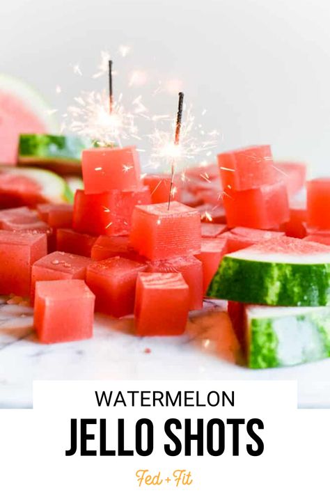 These Sparkling Watermelon Jello Shots are just as fun as they sound and give jello shots an exciting, delicious new reputation. Watermelon Shots, Watermelon Jello Shots, Easy Jello Shots, Jello Shooters, Watermelon Jello, Jello Shots Vodka, Cranberry Jello, Fed And Fit, Jelly Shots