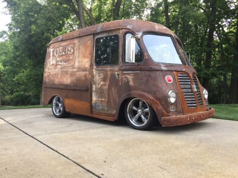 Step Van, Rat Rods Truck, Vintage Vans, International Harvester, Willys Jeep, Vintage Lettering, Vintage Trucks, Car Collection, Rat Rod