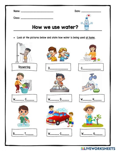 Water Uses Kindergarten, Worksheet On Water For Grade 2, Use Of Water Worksheet, Water Uses Worksheet, Water Worksheet For Grade 1, Uses Of Water Chart For Kids, Uses Of Water Worksheet For Kindergarten, Uses Of Water Worksheet For Kids, Save Water Activities For Kids