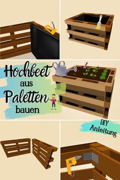 Building Raised Beds, Garden Boxes Diy, Pallet Planter, Wooden Planter, Backyard Flowers, Garden Types, Floral Arrangements Diy, Pallet Garden, Garden Boxes