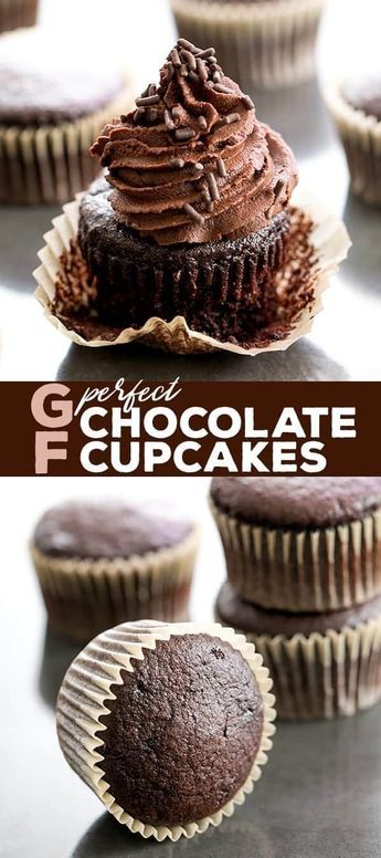 Dark Chocolate Cupcake Recipes, Dessert Favorites, Gluten Free Chocolate Cupcakes, Dark Chocolate Cupcakes, Simple Desserts, Chocolate Cupcakes Moist, Broma Bakery, Gluten Free Cupcakes, Pretty Cupcakes