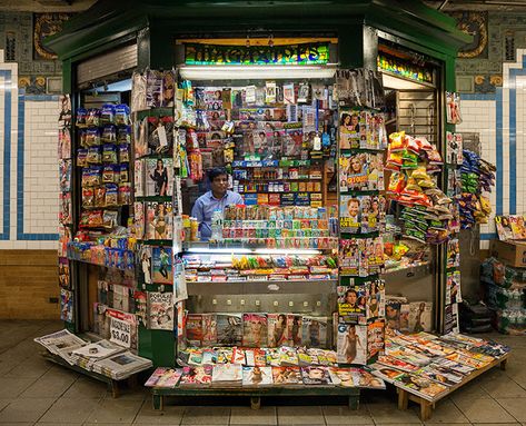 James and Karla Murray Photography: Classic newsstand in the #subway system of NYC. Subway System, San Myshuno, Monday February, Beach Cabana, Filipino Culture, February 14th, Film Lovers, New York Photos, Nyc Subway