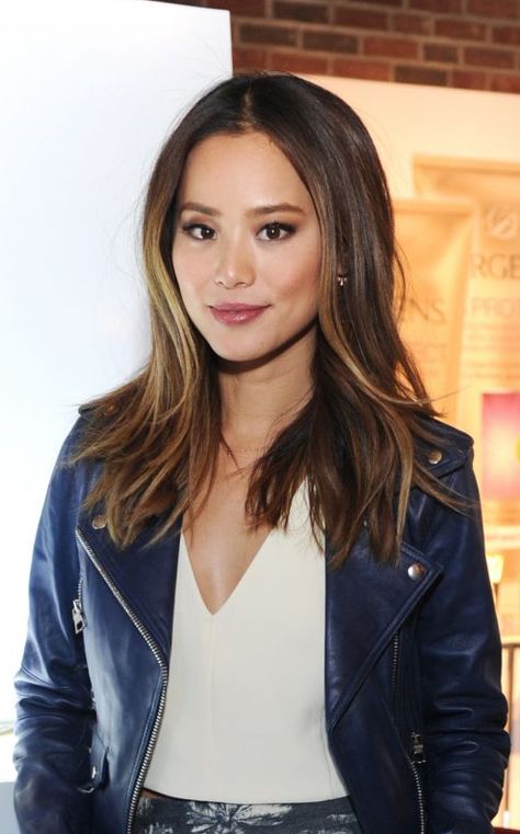 Jamie Chung Makeup, Merlin Balinor, Jamie Chung Hair, Jaime Chung, Hair Glam, Jamie Chung, Natural Highlights, Bright Spring, Brunette Hair