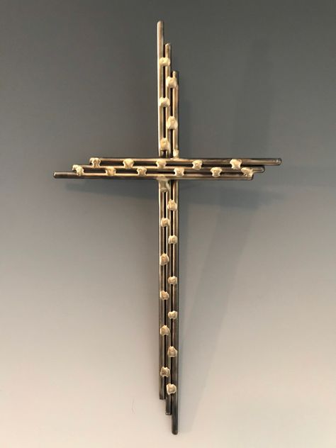 Cross Wall Art, Metal Fire Pit, Cross Crafts, Cross Wall, Wall Cross, Cross Art, Wall Art Metal, Metal Cross, Steel Art