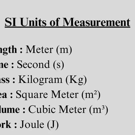 Test your gk on Instagram: "In this post we have given SI Units of Measurement. Our post is full of amazing gk. If you like to read and improve your gk, then you must FOLLOW our page @test_your_gk . DM For Story Promotion  . LIKE . SHARE . COMMENT . #india #gk #gkindia #gkquiz #news #education #history #facts #knowledge #upsc #railway #ias #ips #aspirant #civilservices #measurement #science #physics" Si Units Of Measurement Chart, Si Units Of Measurement, Si Units, India Gk, Metric Conversion Chart, Metric Conversion, Science Physics, Units Of Measurement, Conversion Chart