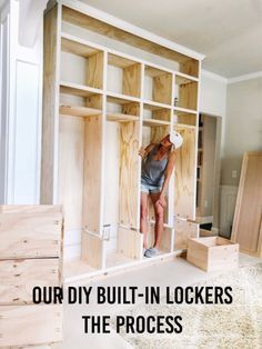 Garage Lockers, Diy Built In, Mudroom Remodel, Built In Lockers, Diy Locker, Mudroom Cabinets, Mud Room Entry, Mudroom Lockers, Mudroom Entryway