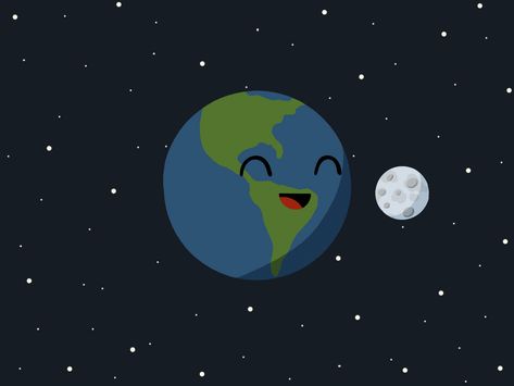 Moon Animation, Earth Sun And Moon, Relaxing Photos, Illustration City, Earth Gif, Pretty Gif, Gif Animated, Arte 8 Bits, Earth 2