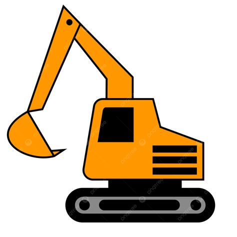 Cartoon Simple Drawing, Excavator Drawing, Excavator Cartoon, Excavator Clipart, Transparent Drawing, Fishes Swimming, Drawing Elegant, Stocking Ideas, Face Details