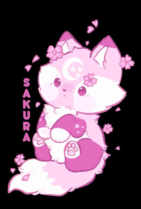 Pink Aesthetic Cute, Fox Anime, Artist Illustration, Aesthetic Cute, Pink Aesthetic, Fox, Anime, Pink, White