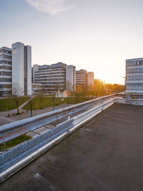 Shortly before sunset at Bielefeld University Sunset Architecture, Bielefeld Germany, Photography Sunset, Before Sunset, Digital Image, University, Germany, Architecture, Photography