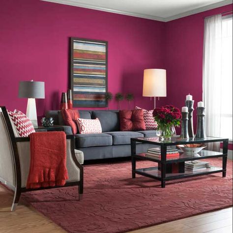 Interior Makeover, Purple Living Room, Living Room Wall Color, Room Wall Colors, Makeover Tips, Room Paint Colors, Bedroom Paint Colors, Paint Colors For Living Room, Living Room Colors