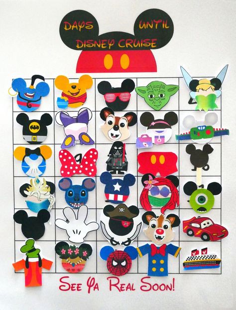 Disneyland Announcement, Disney Embellishments, Disney Countdown Calendar, Disneyland Countdown, Creative Vibes, Cruise Disney, Vacation Countdown, Mickey Clubhouse, Florida Theme Parks