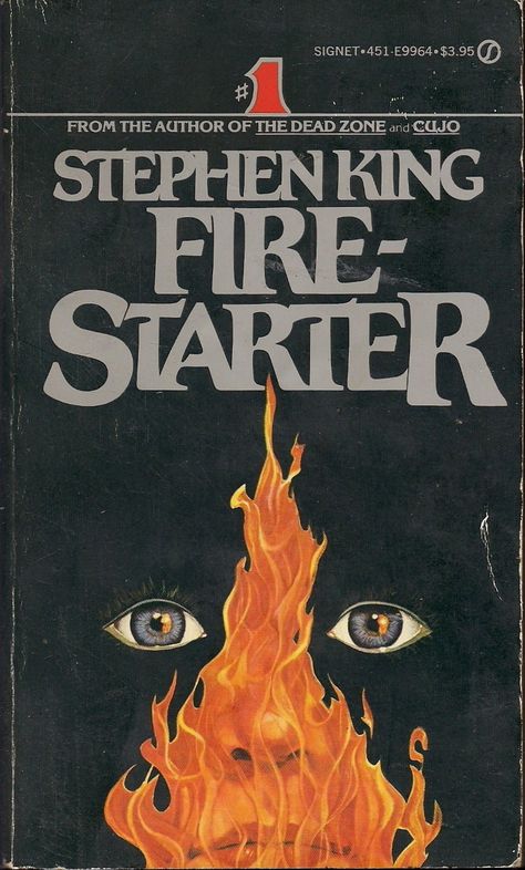 Firestarter #firstarter #stephenking Horror Book Covers, Stephen King Movies, Stephen King Books, Horror Fiction, King Book, Horror Novel, Horror Book, Vintage Book Covers, Horror Movie Art