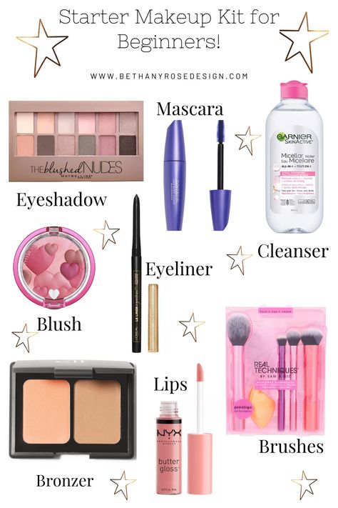 Starter Makeup Kit, Makeup For Starters, Makeup Starter Kit For Beginners, Makeup Essentials For Beginners, Makeup Tutorial Foundation Flawless Face, Makeup Set For Beginners, Minimal Makeup Routine, Basic Makeup Kit, Beginner Makeup Kit