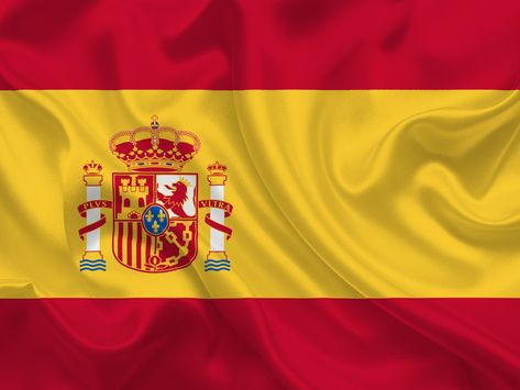 Flag of Spain. Spain National Football Team, St George Flag, Brazil Football Team, Spanish Flags, Logo Design Mockup, Spain Flag, Brazil Flag, Inquiry Based Learning, Sports Wallpapers