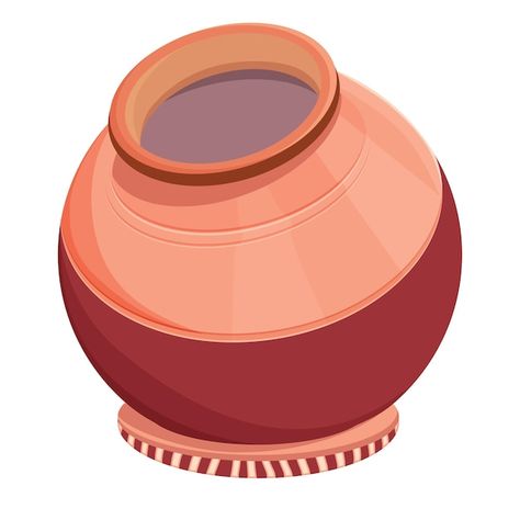 Vector lovely water pot of soil | Premium Vector #Freepik #vector #water-pot #clay-pot #natural-product #organic-product Pot Drawing Design, Clay Water Pot, Picture Story Writing, Pot Illustration, Sequencing Activities Kindergarten, Pot Drawing, Clay Cooking Pot, Pot Image, Couple Comics