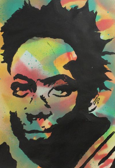 Spray Paint Portrait, Paint Self Portrait, Portrait Stencil, Project School, Odd Art, Art Program, Black Acrylic Paint, Identity Art, Art Programs