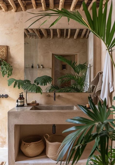 Boho Bathroom Decor Ideas, Boho Chic Bedroom Decor, Modern Mexican Home, Boho Bathroom Ideas, Casa Cook, Boho Bathroom Decor, Chic Bedroom Decor, Modern Mexican, Mexican Home