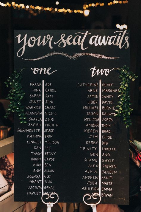 Table Seating Chart Wedding Long Tables, Aussie Wedding, Wedding Chalkboards, Manchester Wedding, Wedding Chalk, Reception Seating Chart, Long Table Wedding, Candlelit Wedding, Wedding Logistics