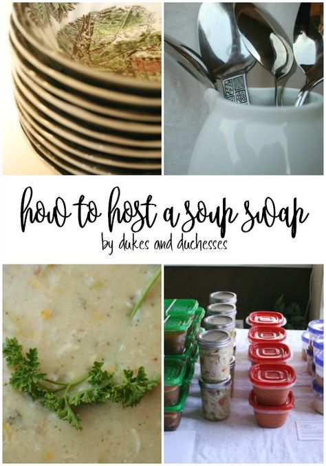 how to host a soup swap party Hosting A Soup Party, Soup Party Favors, Soup Exchange Party Ideas, Soup Exchange Party, Soup Swap Party Ideas, Soup Tasting Party Ideas, Soup Swap Party, Soup Cook Off Party Ideas, Soup Party Ideas Entertaining