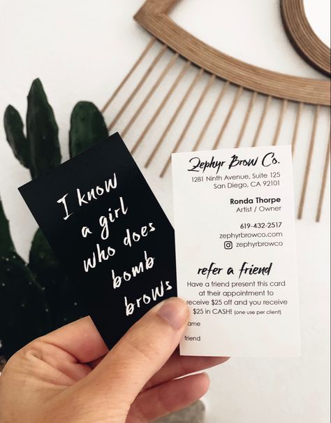 Esthetician Referral Cards, Esthetician Referral Program, Referrals Marketing Ideas, Customer Referral Ideas, Salon Referral Cards, Salon Referral Program, Lash Referral Program, Refer A Friend Promotion Ideas, Referral Quotes