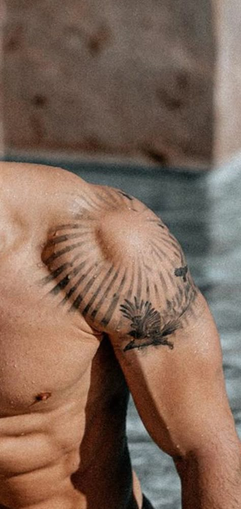 Shoulder Tattoo Men Aesthetic, Shoulder Tattoo For Guys, Shoulder Tattoo Man, Man Shoulder Tattoo, Men Rib Tattoo Ideas, Best Shoulder Tattoos Men Ideas, Cool Shoulder Tattoos For Guys, Best Shoulder Tattoos Men, Men’s Shoulder Tattoo Ideas