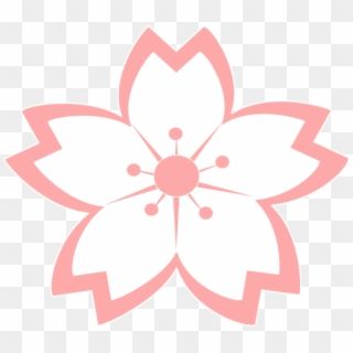 Sakura Simple Drawing, Cherry Blossom Flower Drawing Simple, Sakura Png Flower, Sakura Flower Icon, Cherry Blossom Drawing Simple, Sakura Flower Drawing, Cherry Blossom Template, Cherry Blossom Icon, Sakura Drawing