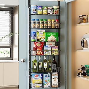 Over The Door Spice Rack, Door Pantry Organizer, Organize Kitchen Spices, Door Spice Rack, Pantry Door Organizer, Spice Rack Storage, Hanging Spice Rack, Kitchen Pantry Doors, Pantry Organizer